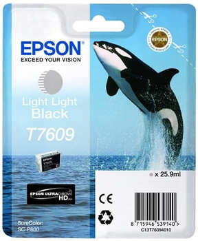 Tusze do drukarek Epson T7609, Light Black 26 ml (8715946539140)