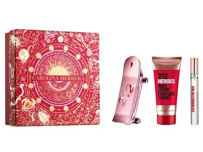 Zestaw damski Carolina Herrera 212 Woda perfumowana 80 ml + Balsam do ciała 100 ml + Roll-On 10 ml (8411061074909)
