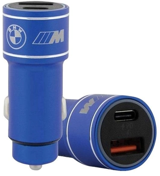 Автомобільний зарядний пристрій BMW BMCCMUSBCB PD-QC 3.0 20W Fast Charge M Edition Blue (3666339122492)