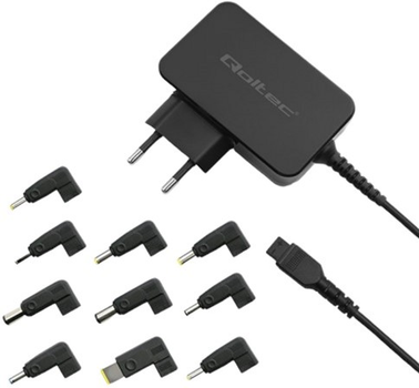 Сетевое зарядное устройство Qoltec для ноутбука универсальный 19-20V 65W 3.25-3.42A (5901878524146)