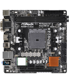 Материнская плата Socket FM2+ ASRock A88M-ITX/ac с HDMI Видео ( sFM2+ / FM2, DDR3, USB 3.0, SATA III, AMD A88X ) Б/У