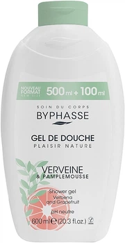Гель для душу "Вербена та грейпфрут" - Byphasse Verbena And Grapefruit Shower Gel 600ml (1239766-141617)