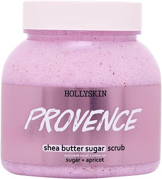 Цукровий скраб з олією ши і перлітом - Hollyskin Provence 300ml (1173643-31158905)