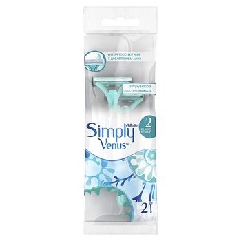 Одноразовые бритвенные станки, 2 шт - Gillette Simply Venus 2 Satin Care 2шт (50153-58726)