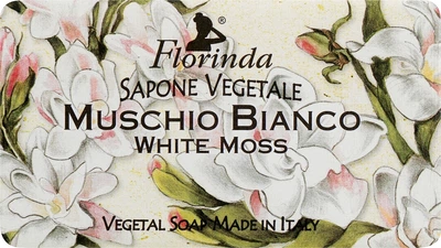 Мыло натуральное "Белый мускус" - Florinda Sapone Vegetale White Moss 100g (375199-125197)