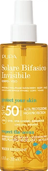 Pupa Two-Phase Sunscreen SPF 50 Body&Face Двухфазный солнцезащитный крем SPF 50 для лица и тела 200ml (1055404-145139)