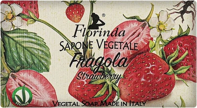 Мыло натуральное "Клубника" - Florinda Strawberry Natural Soap 50g (375223-125590)