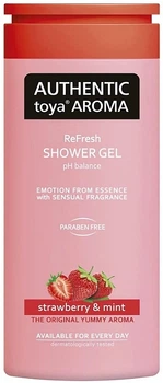 Гель для душа "Клубника и мята" - Authentic Toya Aroma Strawberry & Mint Shower Gel 400ml (1222971-138610)