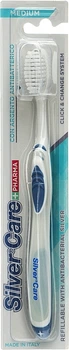 Зубна щітка "Silver Care Pharma", середня, темно-волошкова - Silver Care (1201310-136457)