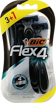 Мужской станок "Flex 4", 3+1 шт - Bic 4шт (1084311-125122)