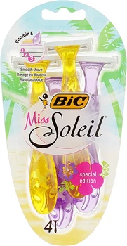 Набор бритв без сменных картриджей, 4 шт. - Bic Miss Soleil Tropical 4шт (1008430-99787)