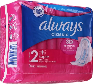 Гигиенические прокладки, 9шт - Always Classic Maxi (Super) 9шт (792953-144545)