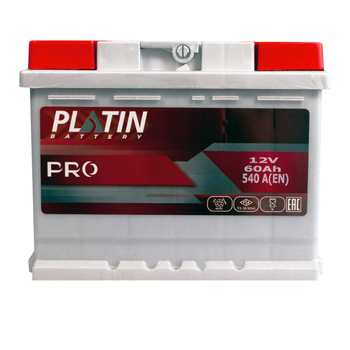 Автомобильный аккумулятор PLATIN Pro MF 60Ah 540A R+ (L2)