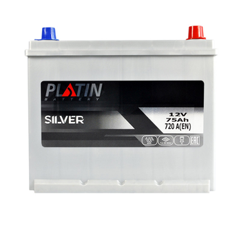 Автомобильный аккумулятор PLATIN Silver Asia SMF 75Ah 720A R+ (N50) н. к.