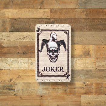 Шеврон Джокер, 8х5, на липучке( велкро), патч печатный