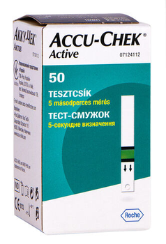 Тест-смужки для контролю рівня цукру у крові Accu-Chek Active 50 шт
