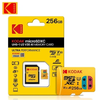 Високошвидкісна карта пам'яті Kodak micro SD/TF 256Гб з адаптером