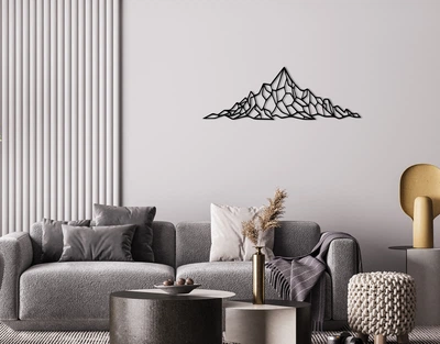Декоративное панно на стену из дерева Upwood Decor Гора Mount-g 50 х 150 см black