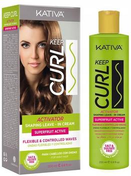 Odżywka do włosów Kativa Keep Curl Activator Leave-In Cream 200 ml (7750075037113)