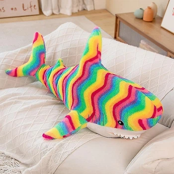 Плюшевая игрушка подушка My Kigu Акула Мягкая Антистресс Разноцветная 100 см (9037)