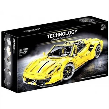 Детская машинка конструктор Technology GTE 3608 детали 1:8 желтая (33-7-T5005А)