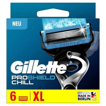 Сменные кассеты для бритья (картриджи лезвия) мужские Gillette Proshield Chill 6 шт