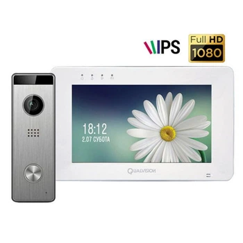 Комплект відеодомофону Qualvision QV-IDS4771+QV-ODS235SX Silver