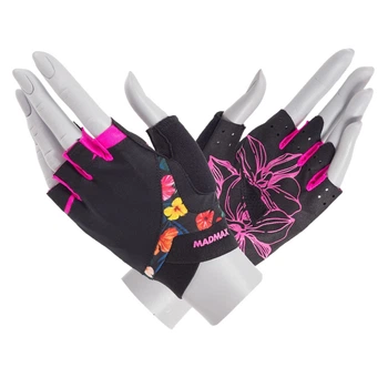 Перчатки для фітнесу MadMax MFG-770 Flower Power Gloves Black/Pink S