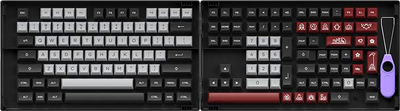 Набор кейкапов Akko Dracula Fullset Keycaps 158 шт White/Black/Red (6925758615693)