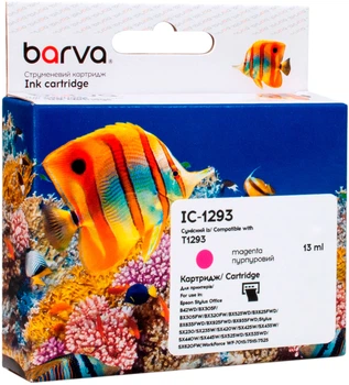 Картридж Barva совместимый с Epson T1293 (C13T12934011/C13T12934012) 13 мл Magenta (IC-1293)