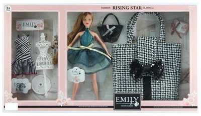 Кукла "EMILY" высота 30 см, аксессуары, сумочка для девочки в коробке. Multicolor (135807)