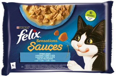 Mokra karma dla kotów Purina Felix Sensations Ryba w sosie 4 x 85 g (7613039777961)