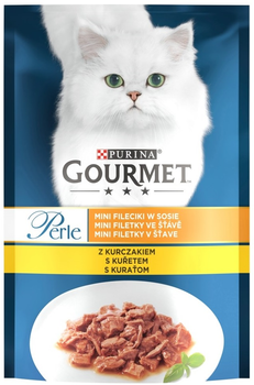 Вологий корм для котів Purina Gourmet Perle з куркою 85 г (7613287605399)