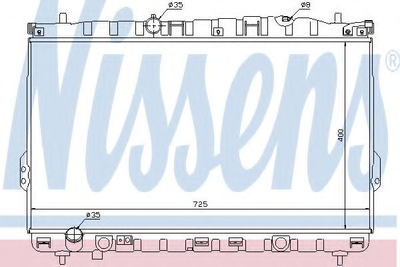 Радіатор охолодження HYUNDAI TRAJET (FO) (99-) 2.0-2.7 (вир-во Nissens) Nissens (67032)
