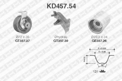 Комплект ременя ГРМ AUDI (Вир-во NTN-SNR) NTN (KD45754)