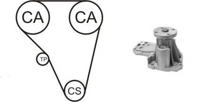 Водяний насос + комплект зубчатого ременя Airtex (WPK184801)
