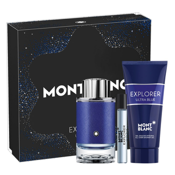Zestaw Montblanc Explorer Ultra Blue woda perfumowana 100 ml + żel pod prysznic 100 ml + Edp 7.5 ml (3386460139359)