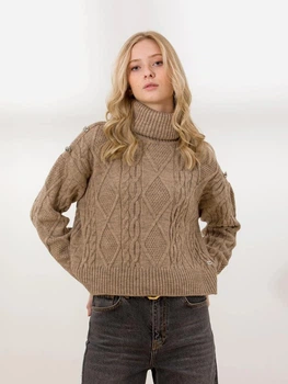 Свитер вязаный оверсайз женский Pierre Cardin G022SZ0TK-000-1520196 L Норковый (8682734181792)