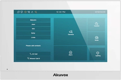 SIP-видеодомофон Akuvox C313N 7" на Linux White (00-00002197)