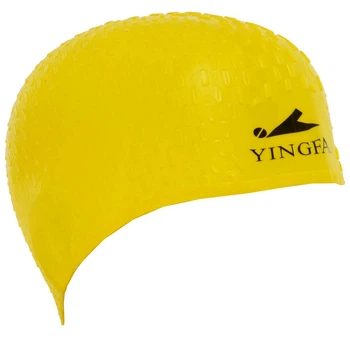 Шапочка для плавання на довге волосся YINGFA C0061 Жовтий