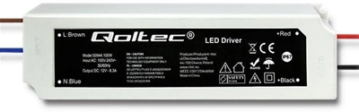 Zasilacz impulsowy Qoltec LED IP67 100W 12V 8,3A Wodoodporny biały (50944) (5901878509440)