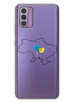 Nokia G310 прозрачный силиконовый чехол iSwag с украинским дизайном - Дом / Home (ISNG31078)