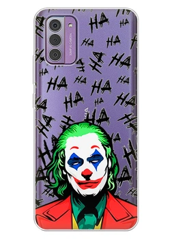 Прозрачный силиконовый чехол iSwag для Nokia G310 с рисунком - Джокер (ISNG31070)