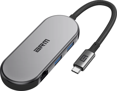 USB-Хаб ArmorStandart Type-C to HDMI + LAN + PD + 2 USB + TF/SDcard Grey (ARM69365)