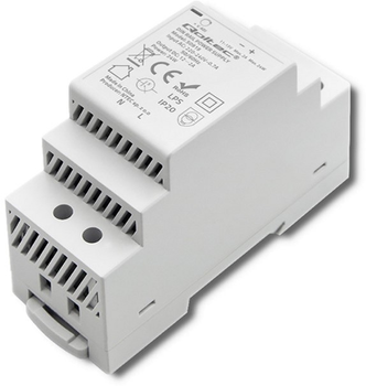 Zasilacz Qoltec na szynę DIN 24 W, 12 V, 2 A Szary (50918) (5901878509181)