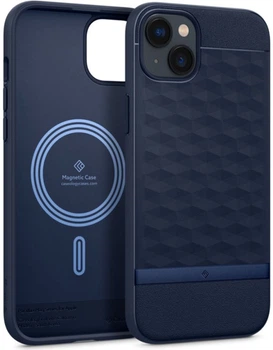 Etui plecki Spigen Caseology Magsafe Parallax MAG do Apple iPhone 14 Plus Midnight Blue (810083831602)