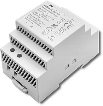 Zasilacz Qoltec na szynę DIN 54 W, 12 V, 4,5 A Szary (50920) (5901878509204)