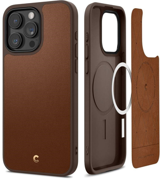 Etui plecki Spigen Cyrill Kajuk MAG do Apple iPhone 15 Pro Max Brown (8809896749732)