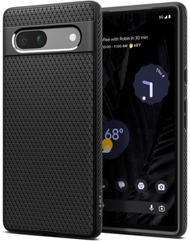 Etui plecki Spigen Liquid Air do Google Pixel 7A Matte Black (8809896742023)