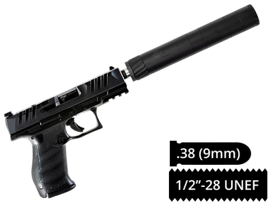Глушитель AFTactical S34 калибр 9мм (.38) для пистолетов HK, Walther и др.